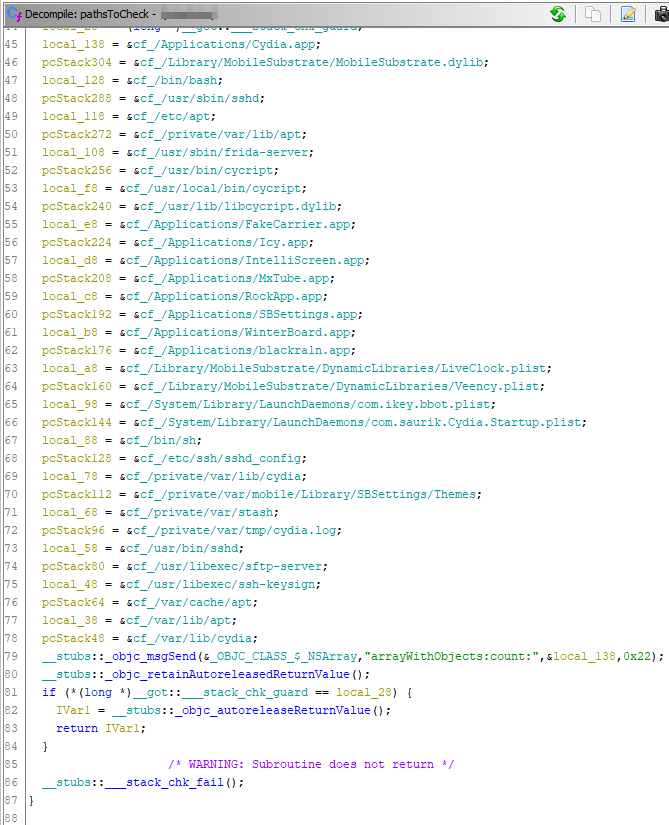 pathsToCheck Function